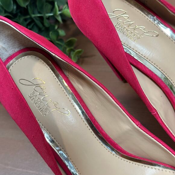 Jewel Badgley Mischka Women's Pink Pointed Toe Pumps Size 7.5 - Picture 7 of 10